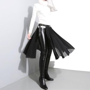 MARIGOLD SHADOWS - ALLEN CHIFFON BELTED HALF SKIRT - NWOT